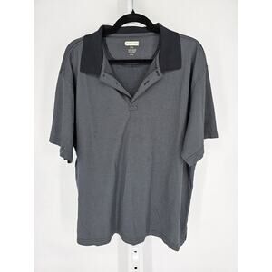 Joseph & Feiss Mens Sz XXL Short Sleeve Polo Shirt Gray Textured